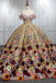 Off The Shoulder Ball Gown Prom Dress, Princess Quinceanera Dresses With Applique CHP0267