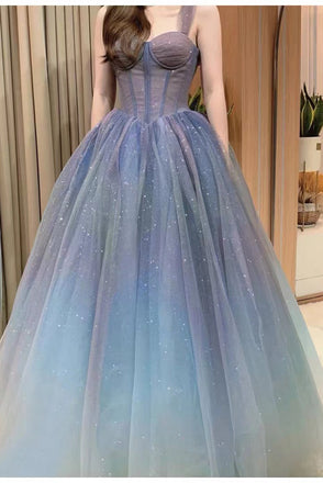 Sparkly A-Line Sleeveless Long Prom Dress, Evening Gown CHP0335