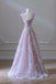 Purple 3D Flower A-Line Prom Dress, Party Dress CHP0334