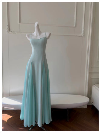A Line Spaghetti Straps Prom Dress, Ankle Length Elegant Evening Gown CHP0462
