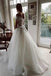 Off The Shoulder Appliques Rustic Lace Beach Wedding Dress CHW0172