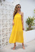 Simple Yellow Halter Column Prom Dress, Formal Evening Dresses CHP0235