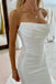 Elegant Mermaid Scoop Neck Elastic Satin Wedding Dress With Sequins CHW0203