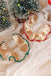 Limited Christmas Wire Crochet Romantic Ruffled Skirt Earrings, Crystal Art Jewelry CHJ1008