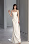 Satin A Line Long Wedding Dresses, Elegant Wedding Dress CHW0202