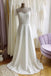 Simple Romantic A-line Modest Wedding Dress, Beach Bridal Dress CHW0205