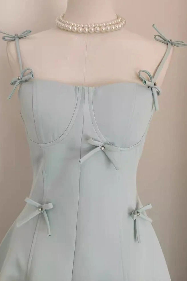 Cute A line Spaghetti Straps Travel Vacation Women Dress Short Birthday Outfits chh0185