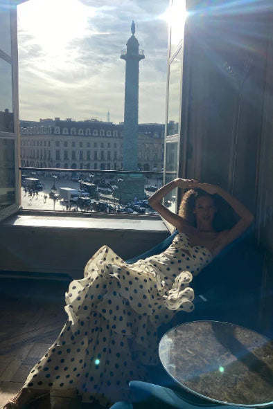 Strapless Polka Dots Dress Fashion Prom Evening Dresses CHP0458