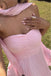 Chic A Line Sweetheart Pink Long Prom Dress with Ruffles, Evening Gowns CHP0430