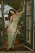 Strapless Sheath Floral Long Prom Dresses With Slit, Party Dress CHP0432