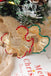 Limited Christmas Wire Crochet Romantic Ruffled Skirt Earrings, Crystal Art Jewelry CHJ1008