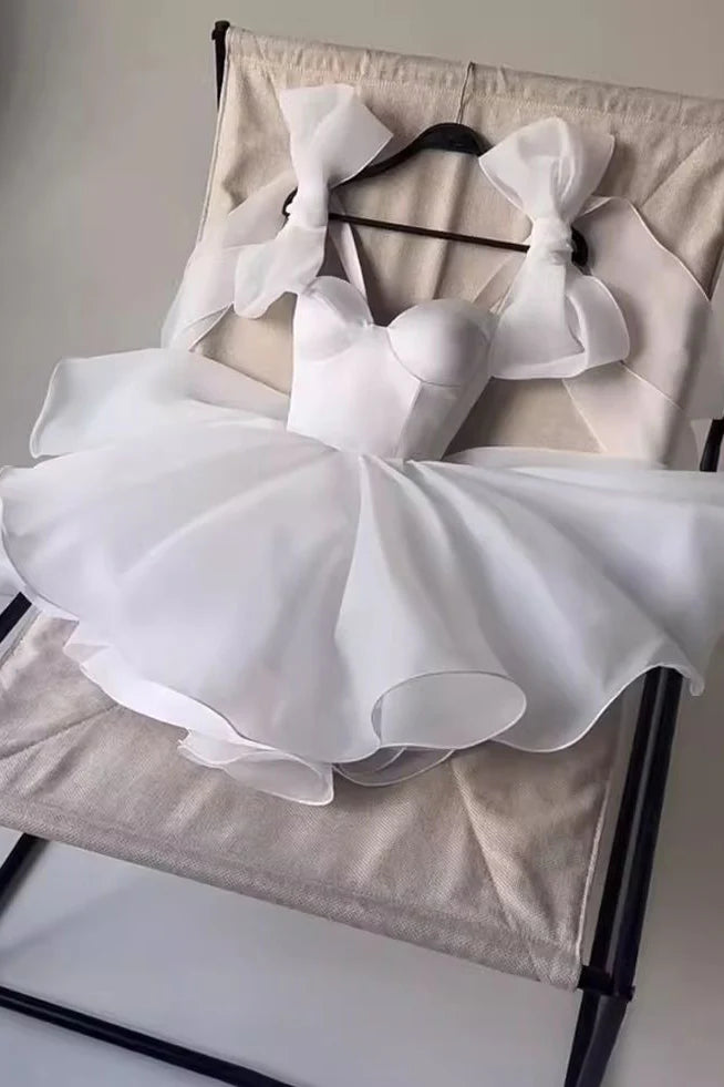 Sweetheart Mini Prom Dresses With Bowknot, Fashion Short Homecoming Gown CHH0188