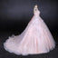 Ball Gown Sweetheart Tulle Wedding Dress with Lace Appliques, Puffy Bridal Dresses UQ2306