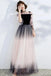 Newest Spaghetti Straps Sequin Shiny Ombre Prom Dresses With Sleeves chp0017