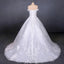 Ball Gown Off Shoulder Appliques Wedding Dresses, Puffy Lace Appliqued Bridal Dress UQ2352