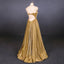 Sparkly Spaghetti Straps Sleeveless Floor Length Prom Dress UQ2337