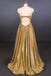 Sparkly Spaghetti Straps Sleeveless Floor Length Prom Dress UQ2337