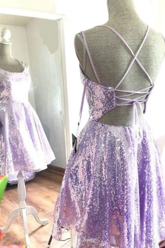Light Purple A Line Homecoming Dresses Sequin Graduation Dress Party D cherishgirls Light Purple A Line Homecoming Dresses Sequin Graduation Dress Party D cherishgirls