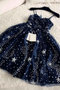 Spaghetti Straps Navy Blue Tulle Sweetheart Homecoming Dresses,Short Prom Dress chh0144