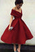 Off The Shoulder Short Homecoming Dress, Tea Length Prom Dress chh0059