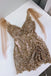 Glitter A line V neck Sequined Short Homecoming Dresses, Tight Short Party Gown chh0132