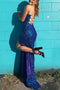Simple Navy Blue Sequins Mermaid Long Prom Dress,Glitter Evening Dress CHP0121