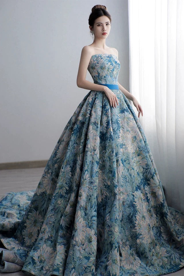 New Style Detachable sleeve Long Prom Dresses , Unique Formal Evening Dresses CHP0232