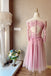 Pink Tulle Off-the-Shoulder Short Prom Dress,Pink Lace Homecoming Dresses chh0103