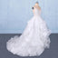 Spaghetti Straps Floor Length Tulle Wedding Dress with Ruffles, Long Bridal Dress UQ2347