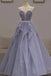 Purple A-Line Sweetheart Sequin Long Prom Dress Purple Formal Dress CHP0031