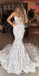 Sweetheart Fancy Long Wedding Dresses, Strapless Mermaid Lace Wedding Dresses With Sweep Train CHW0036