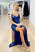 Gorgeous Shiny Blue Sequins Mermaid Backless Prom Dress, Formal Gown CHP0158