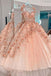 Pink 3D Flower See-through Tulle Prom Dress, Beautiful A-line Sweetheart Quinceanera Dresses CHP0162