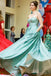 Shiny Sweetheart Blue Long Prom Dresses,Stunning Formal Evening Gowns chp0143