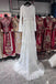 Deep V-Neck Long Sleeves Lace Appliques Wedding Dresses, Bridal Gown CHW0158