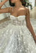 A-Line Spaghetti Straps Beach Wedding Dresses With Applique,Simple Bridal Gown CHW0160