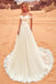 Charming Off the Shoulder Tulle Long Beach Wedding Dress with Lace Appliques N2526