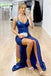 Gorgeous Shiny Blue Sequins Mermaid Backless Prom Dress, Formal Gown CHP0158