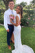White Mermaid Sparkles Long Prom Dress With Side Slit,Sparkly Open Back Party Gown CHP0138