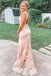 Pink Satin Mermaid Long Prom Dress With Applique, Formal Dress CHP0205