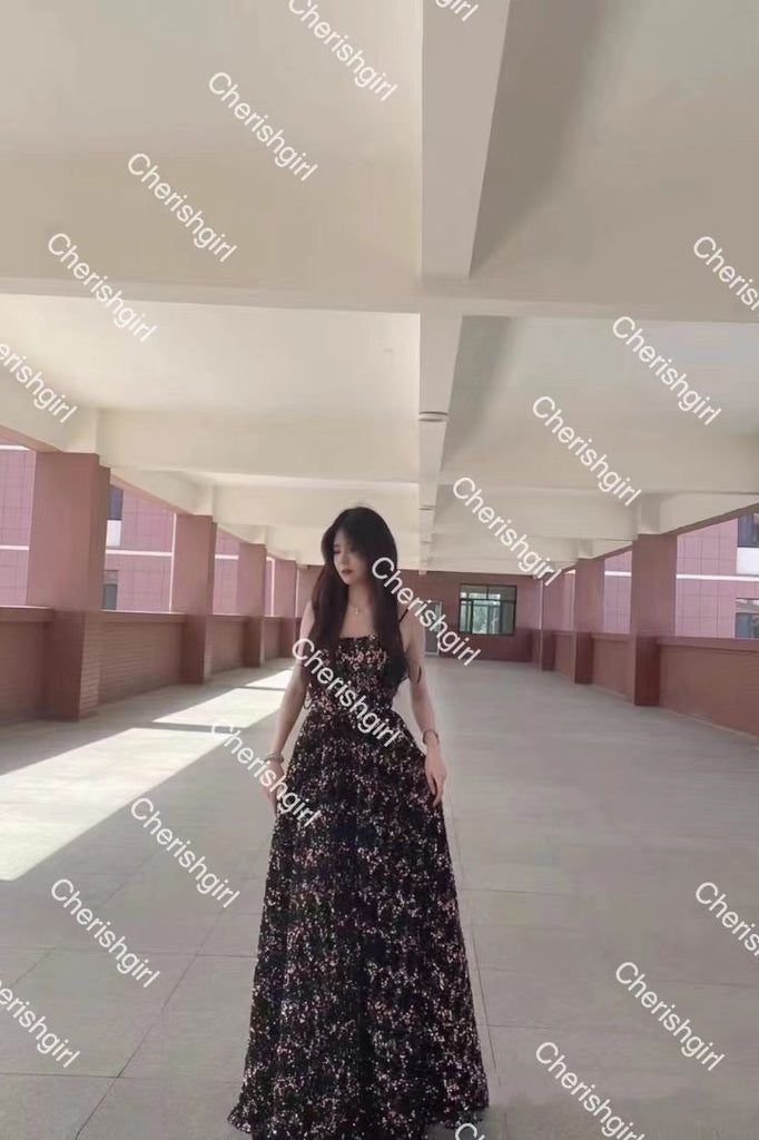Gorgeous A-Line Shiny Sequins Strapless Prom Dress, Sparkly Formal Gown CHP0176
