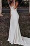 Elegant Mermaid Spaghetti Straps Beach Wedding Dresses, Bridal Gown CHW0134