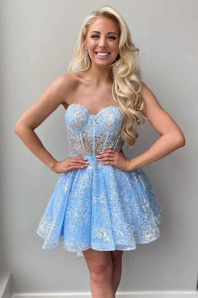 Sparkly Detachable Sleeve Homecoming Dress, Short Prom Dresses Mini Pr cherishgirls Sparkly Detachable Sleeve Homecoming Dress, Short Prom Dresses Mini Pr cherishgirls