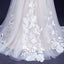 A Line Sweetheart Tulle Appliqued Wedding Dress, Strapless Tulle Bridal Dresses UQ2349