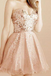 Shiny Gold Sequins Sweetheart Homecoming Dress, Short Prom Dress chh0120