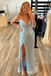 Stunning Lavender Sequins Mermaid Long Formal Dress, Sparkly Party Gown With Applique CHP0136