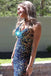 Glitter Black Sequined Mermaid Prom Dress,Sparkly V-neck Party Gown CHP0139