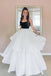 A-Line White Strapless Long Prom Dress White Satin Evening Dress chp0046