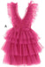 Hot Pink Short Homecoming Dress, Tiered Tulle Mini Prom Party Dress chh0072