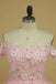 A Line Off The Shoulder Homecoming Dresses With Applique, Party Gown, Graduation Dress chh0105